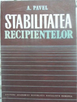 STABILITATEA RECIPIENTELOR-A. PAVEL-231153 foto