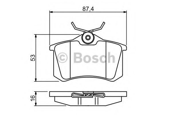 Set placute frana,frana disc AUDI A4 (8E2, B6) (2000 - 2004) BOSCH 0 986 494 387
