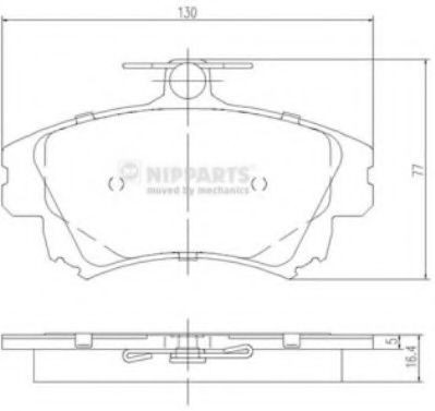 Set placute frana,frana disc VOLVO V40 Combi (VW) (1995 - 2004) NIPPARTS J3605042 foto