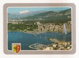 FA114 -Carte Postala- ELVETIA - Geneve, Vue aerienne , circulata 1987