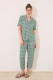women&#039;secret pijama culoarea verde, 4859417