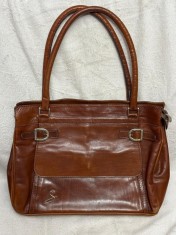 GEANTA de mana FULL PIELE naturala - De firma : SCANDIANO - Italy - Vintage !