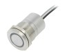 Comutator Capacitiv BULGIN MC22LOSGR IP68 Montaj Panou Iluminare LED OFF-ON Argintiu SPST-NO