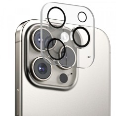 Folie de protectie Camera Spate Anank Guard pentru Apple iPhone 16 Pro Max / 16 Pro, Sticla Securizata, Neagra