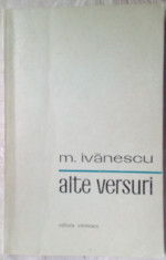 (MIRCEA) M. IVANESCU - ALTE VERSURI (editia princeps, 1972) foto