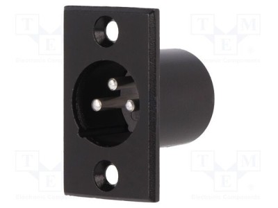 Conector XLR soclu tată PIN 3 montare pe panou CLIFF foto