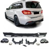 Set de difuzor sportiv posterior cu tevi de evacuare negre, potrivit pentru Mercedes GLS X166 15-19 Performance AutoTuning
