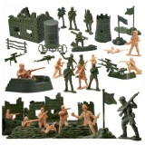 Set Militar Dalimag: 40 Soldați Miniatură (5cm) + Accesorii - Jucărie Bătălie Copii