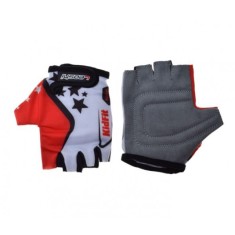 Manusi bicicleta pentru copii (alb-rosu)