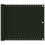 vidaXL Paravan pentru balcon, verde &icirc;nchis, 75x600 ,HDPE
