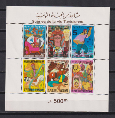 TUNISIA 1972 MUZICA 1972 MI. BL 8A MNH foto