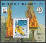 Paraguay 1979 - Jocurile Olimpice - Lake Placid, Colita, Cota 30 Euro, RARA, MNH