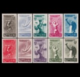 1945 - Organizația sportului popular (OSP), sport, serie dantelata și nedantelata, neuzata