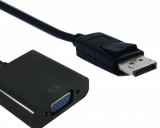 Adaptor MYCON Displayport la VGA T-M Negru, CON3201