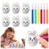 Set 6 oua polistiren pentru pictat cu markere colorate, 5.5 x 3.5 cm, Lean 21342
