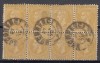 ROMANIA 1876 LP 39 b REGELE CAROL I EMISIUNEA BUCURESTI I VALOAREA 5 BANI BLOC DE 8 TIMBRE STAMPILAT BUCURESTI