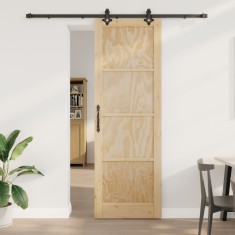 vidaXL Ușă Glisantă cu Set de Hardware &#039;ORKDAL&#039;Lemn Solid din Pin