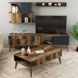 Cumpara ieftin Set Complet Living Madrid Walnut-Antracit