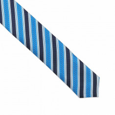 Cravata albastra slim Ackerley foto