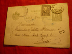 Carte Postala marca fixa 20 bani verde Ferdinand , circ. Botosani -Iasi,nr.34 foto