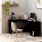 Gossi birou de colt in forma de l, negru 120x140x75 cm lemn prelucrat