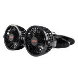 Ventilator auto dublu AMiO 12V cu clips, 2 viteze, reglaj unghi