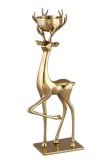 Figurina Ren Craciun aluminiu auriu 25,5x15,25x63,5h
