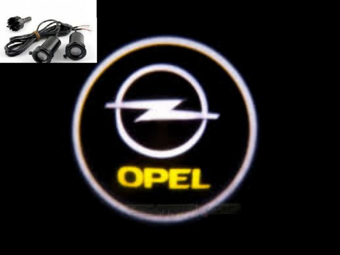 Set proiectoare / Logo Holograma montare sub usa Opel model cu freza