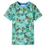 Tricou pentru copii, verde deschis melanj, 92 GartenMobel Dekor, vidaXL