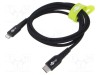 Cablu USB 2.0 Goobay Apple Lightning și USB C 1m negru 60W
