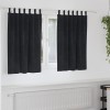 VidaXL Draperii opace cu agățătoare, 2 buc., negru, catifea