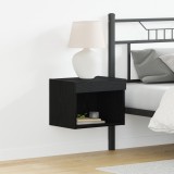 VidaXL Dulapuri de perete LED-uri, 2 buc. stejar negru, 40x30x30 cm