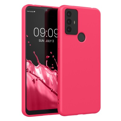 Husa kwmobile pentru TCL 30 E/30 SE, Silicon, Roz, 57707.77 foto