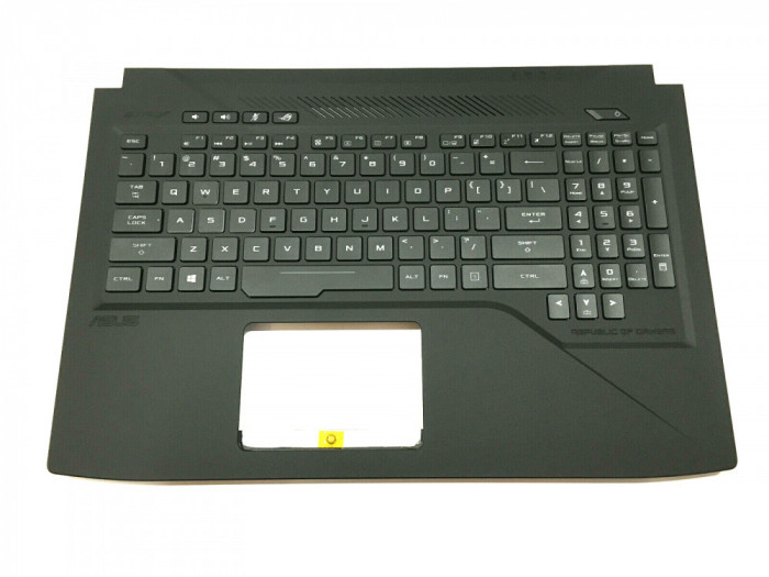 Carcasa superioara cu tastatura palmrest Laptop, Asus, ROG Strix GL503VM, 90NB0GI4-R31UI0, cu iluminare RGB, layout US