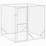 Cumpara ieftin Padoc de exterior pentru caini argintiu 2x2x2 m otel galvanizat