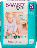 Scutece Ecolabel Nr. 5 pentru 12-18 kg, 22 bucati, Bambo Nature