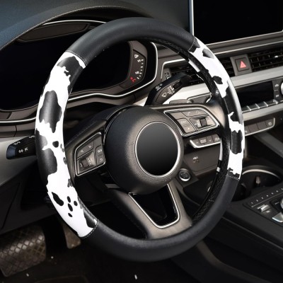 Husa volan auto swc-62, marime m, diametru 37-39 cm &amp;acirc; design ergonomic, antialunecare, material premium foto
