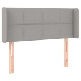 Cumpara ieftin Tablie de pat cu aripioare gri deschis 103x16x78/88 cm textil