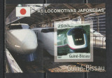 Guinea Bissau 2001 - Locomotive din Japonia NEDANTELATE S/S 1v MNH, Nestampilat