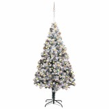VidaXL Brad de Crăciun artificial cu 300 LED Verde 180 x 115 cm 3396960