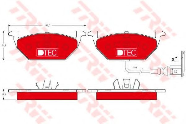 Set placute frana,frana disc SEAT IBIZA V (6J5, 6P1) (2008 - 2016) TRW GDB1386DTE