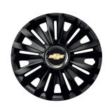 Cumpara ieftin Set 4 capace roti Negre Cu Inel Cromat Royal R15 pentru gama auto Chevrolet, Autohelix MSA