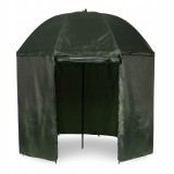 Umbrela pescuit 200x220 cm, inchidere completa cu perete detasabil, reglabil, otel si Oxford impermeabil, verde Household NewTrend