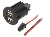 &Icirc;ncărcător Auto USB Dublu 5V/2,1A 12-24V
