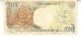 M1 - Bancnota foarte veche - Indonezia - 500 rupii - 1996