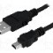 Cablu USB A mufa, USB B mini mufa, USB 2.0, lungime 1.8m, negru, LOGILINK - CU0014