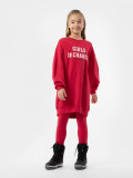 Rochie din tricot pentru fete - roșie, 4F Sportswear