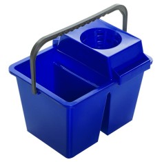 Galeata Plastic Dubla cu Storcator Esenia, 2 x 7L, Albastru foto