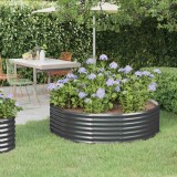 VidaXL Jardinieră de grădină antracit 140x140x36 cm oțel galvanizat 319021