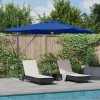 VidaXL Parasol Roma albastru 286 x 285 x 270 cm Aluminiu și poliester